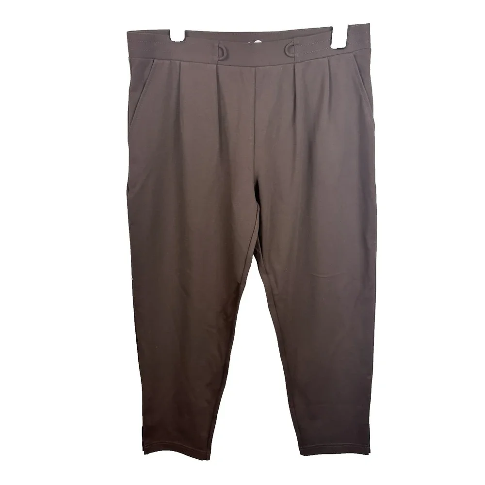 Betabrand‎ Workwear Chocolate Brown Trouser Pants Size Large Petite